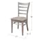 International Concepts Set of 2 Emily Side Chairs, Washed Gray Taupe C09-617P - alternate 3